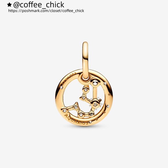 Pandora Aquarius Zodiac Dangle Charm - Picture 2 of 6